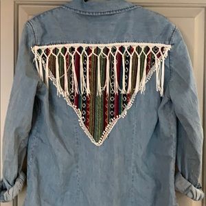 Chambray with fringe